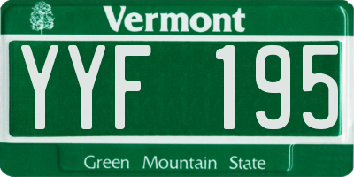 VT license plate YYF195