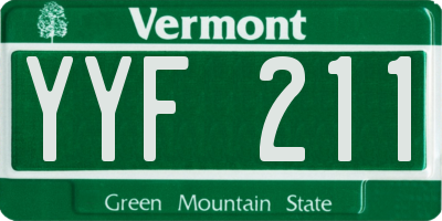 VT license plate YYF211