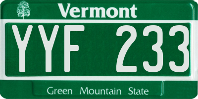 VT license plate YYF233