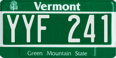 VT license plate YYF241