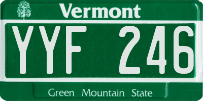 VT license plate YYF246