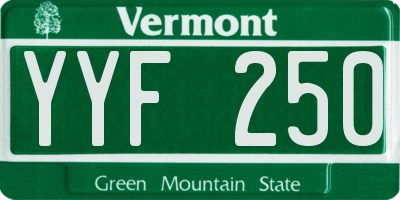 VT license plate YYF250