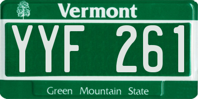 VT license plate YYF261