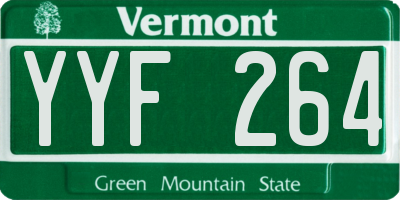 VT license plate YYF264