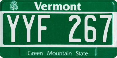 VT license plate YYF267