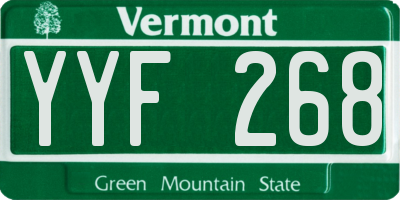 VT license plate YYF268