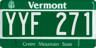 VT license plate YYF271