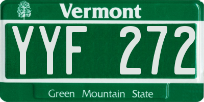 VT license plate YYF272