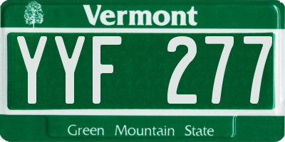 VT license plate YYF277