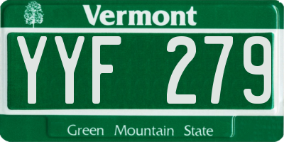 VT license plate YYF279