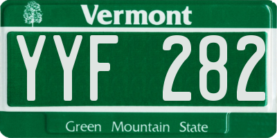 VT license plate YYF282