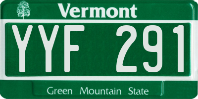 VT license plate YYF291