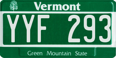 VT license plate YYF293