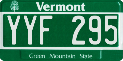 VT license plate YYF295