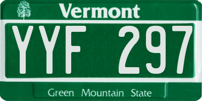 VT license plate YYF297