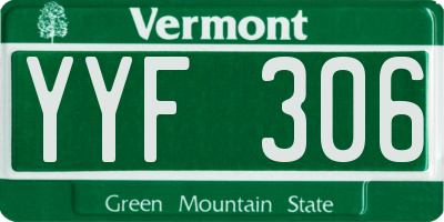 VT license plate YYF306