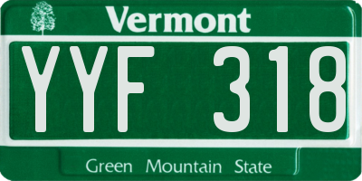 VT license plate YYF318