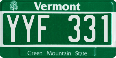 VT license plate YYF331