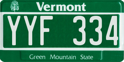VT license plate YYF334