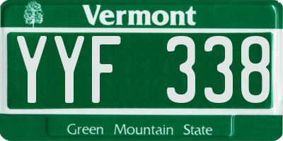 VT license plate YYF338