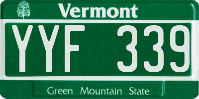 VT license plate YYF339