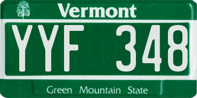 VT license plate YYF348