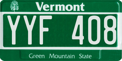 VT license plate YYF408