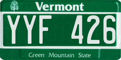 VT license plate YYF426
