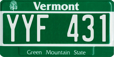 VT license plate YYF431