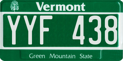 VT license plate YYF438