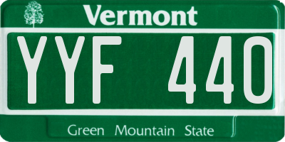 VT license plate YYF440