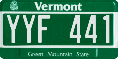 VT license plate YYF441