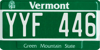 VT license plate YYF446