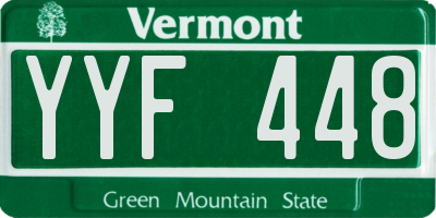 VT license plate YYF448