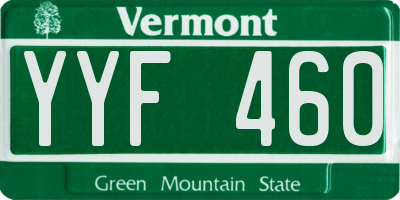 VT license plate YYF460