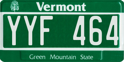 VT license plate YYF464