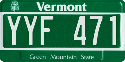 VT license plate YYF471