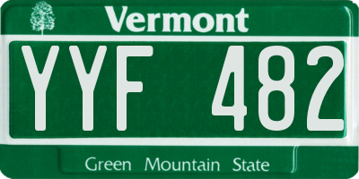 VT license plate YYF482