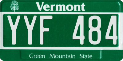 VT license plate YYF484