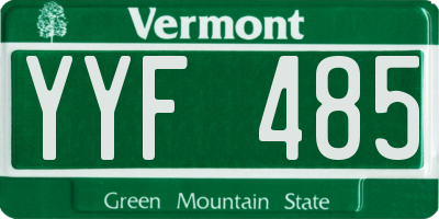 VT license plate YYF485
