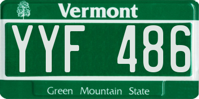 VT license plate YYF486