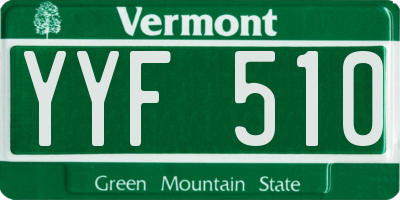 VT license plate YYF510