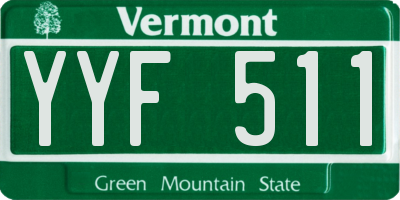VT license plate YYF511