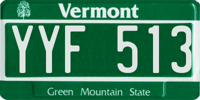 VT license plate YYF513