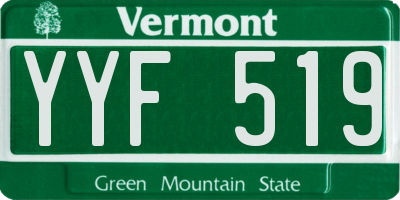 VT license plate YYF519