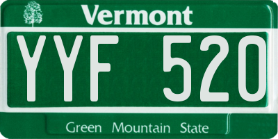 VT license plate YYF520