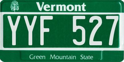 VT license plate YYF527