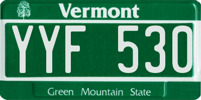 VT license plate YYF530