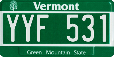 VT license plate YYF531