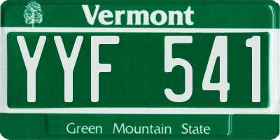 VT license plate YYF541